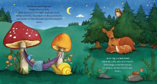 Buchcover und Innenansicht für das Buch: Meine ersten Gutenachtgebete