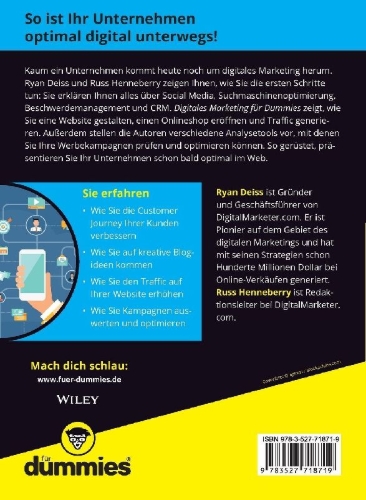 Buchcover und Innenansicht für das Buch: Digitales Marketing für Dummies