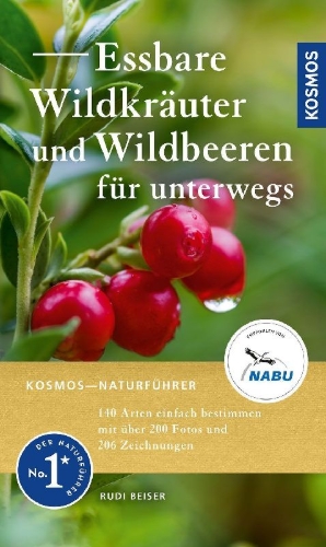 Buchcover und Innenansicht für das Buch: Essbare Wildkräuter und Wildbeeren für unterwegs