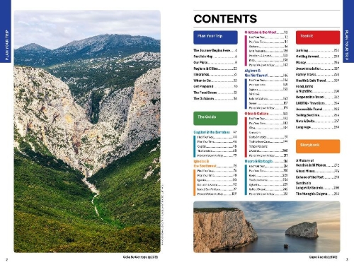 Buchcover und Innenansicht für das Buch: Lonely Planet Sardinia