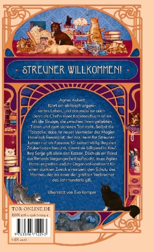 Buchcover und Innenansicht für das Buch: Agnes Aubert's Mystical Cat Shelter