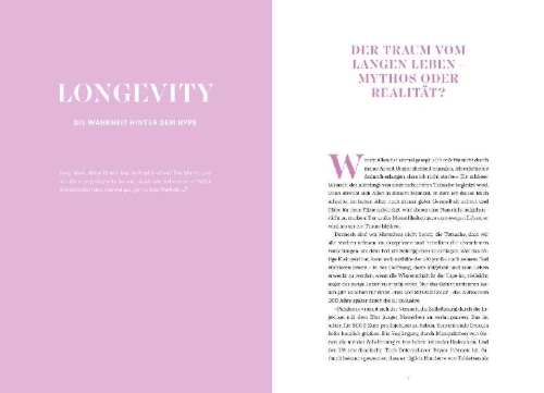 Buchcover und Innenansicht für das Buch: Die Longevity-Food-Formel für das Gehirn