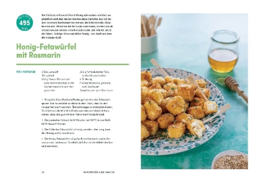 Buchcover und Innenansicht für das Buch: Fettarm frittieren mit dem Airfryer