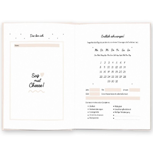 Buchcover und Innenansicht für das Buch: Meine Schwangerschaft