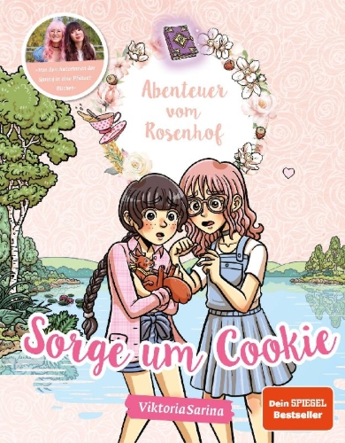 Buchcover und Innenansicht für das Buch: Abenteuer vom Rosenhof. Sorge um Cookie