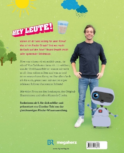 Buchcover und Innenansicht für das Buch: Checker Tobi - Der große Umwelt-Check: Klima, Wald, Wasser: Das check ich für euch!