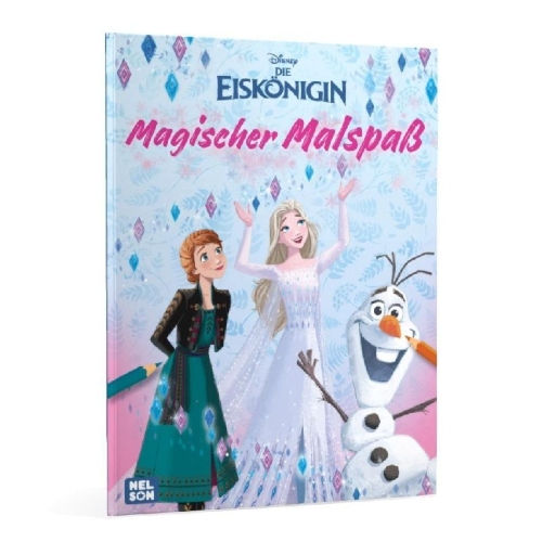 Buchcover und Innenansicht für das Buch: Disney Die Eiskönigin: Magischer Malspaß