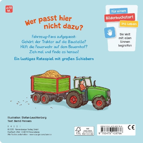 Buchcover und Innenansicht für das Buch: Nanu? Passt das dazu? Fahrzeuge