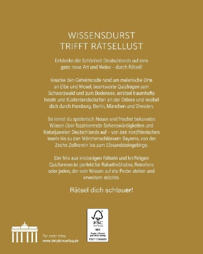 Buchcover und Innenansicht für das Buch: Reise durch Deutschland I Wissen in Rätseln