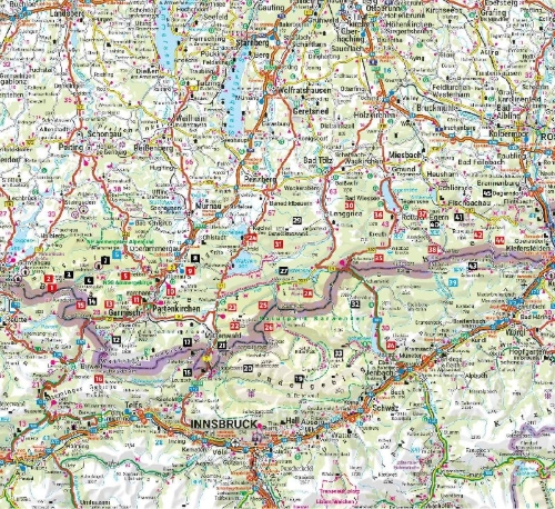 Buchcover und Innenansicht für das Buch: ROTHER Wanderbuch Wilde Wege Ammergau - Wetterstein - Karwendel - Bayerische Voralpen