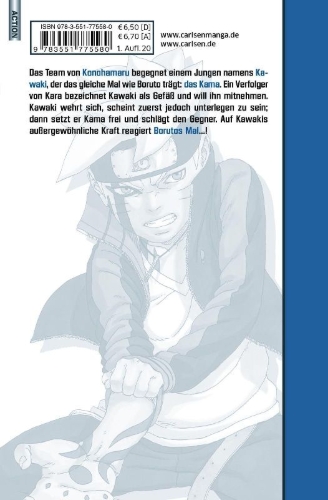 Buchcover und Innenansicht für das Buch: Boruto: Naruto next Generations