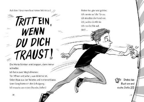 Buchcover und Innenansicht für das Buch: Tritt ein, wenn du dich traust! (Tritt ein!, Bd. 1)