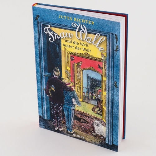 Buchcover und Innenansicht für das Buch: Frau Wolle und die Welt hinter der Welt