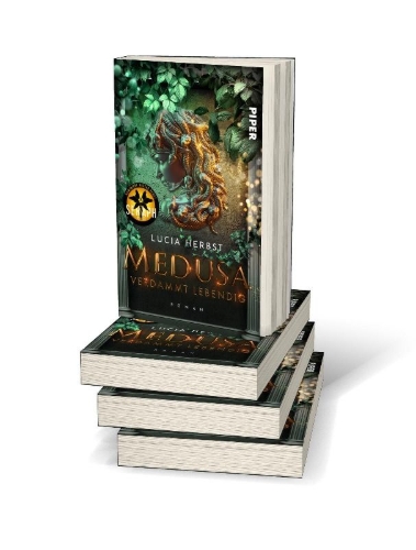 Buchcover und Innenansicht für das Buch: Medusa: Verdammt lebendig