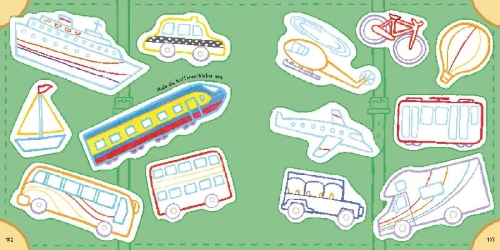 Buchcover und Innenansicht für das Buch: Kritzeln und Malen to go