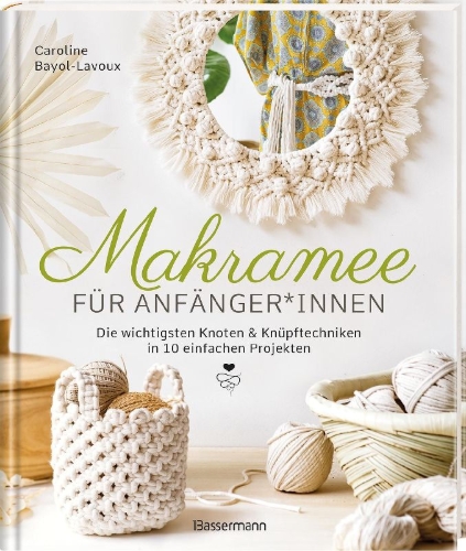 Buchcover und Innenansicht für das Buch: Le macramé
