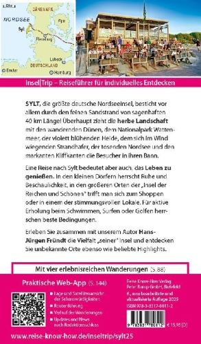 Buchcover und Innenansicht für das Buch: Reise Know-How InselTrip Sylt