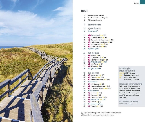 Buchcover und Innenansicht für das Buch: Reise Know-How InselTrip Sylt