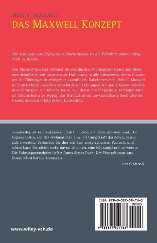 Buchcover und Innenansicht für das Buch: Das Maxwell-Konzept
