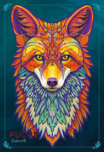 Buchcover und Innenansicht für das Buch: Echoes of the Wild Souls - Krafttiere aus den slawischen Wäldern und nordischen Weiten (Orakelkarten - Krafttierkarten)
