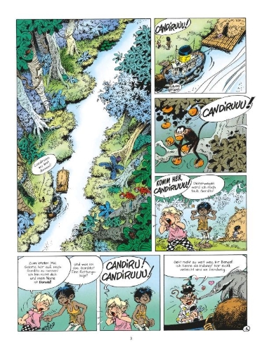 Buchcover und Innenansicht für das Buch: Marsupilami 8 - Le Temple de Boavista