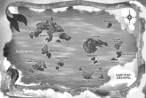 Buchcover und Innenansicht für das Buch: Legends of Lotus Island 03, Into the shadow mist - Band 03 von 04