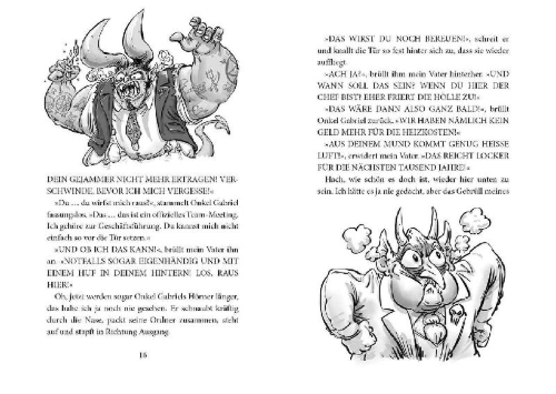 Buchcover und Innenansicht für das Buch: Luzifer junior - Ein teuflisch gutes Team