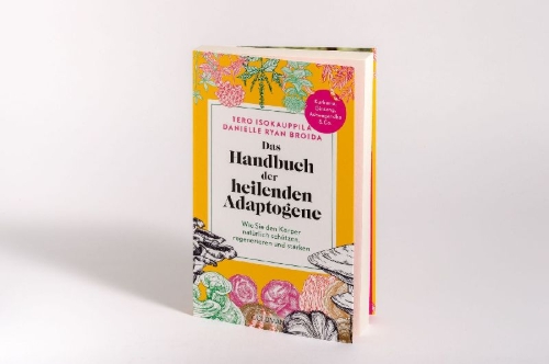 Buchcover und Innenansicht für das Buch: Healing Adaptogens: The Definitive Guide to Using Super Herbs and Mushrooms for Your Body's Restoration, Defense, and Performance