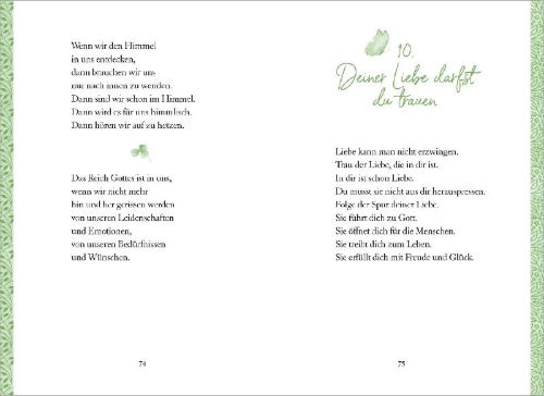 Buchcover und Innenansicht für das Buch: Jeder Tag ein Weg zum Glück