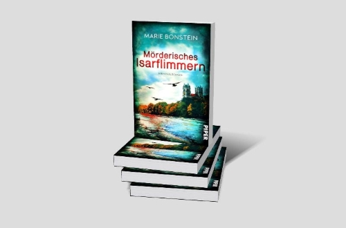 Buchcover und Innenansicht für das Buch: Mörderisches Isarflimmern