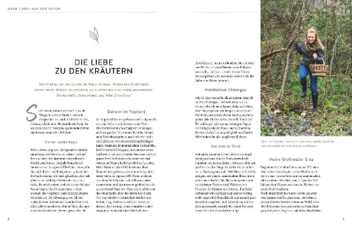 Buchcover und Innenansicht für das Buch: Die Wunderwelt der Kräuter