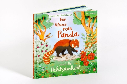 Buchcover und Innenansicht für das Buch: Der kleine rote Panda und die Achtsamkeit