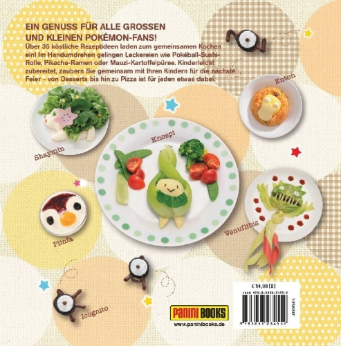 Buchcover und Innenansicht für das Buch: The Pokémon Cookbook: Easy & Fun Recipes