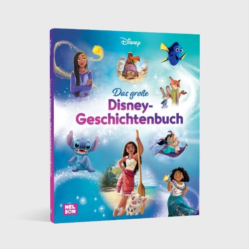 Buchcover und Innenansicht für das Buch: Disney Vorlesebuch: Das große Disney-Geschichtenbuch
