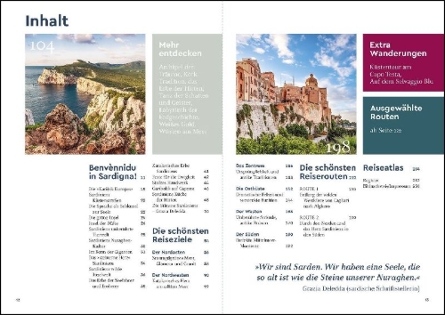 Buchcover und Innenansicht für das Buch: KUNTH Unterwegs auf Sardinien