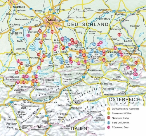 Buchcover und Innenansicht für das Buch: Das große Kinder-Wander-Erlebnis-Buch Oberbayern
