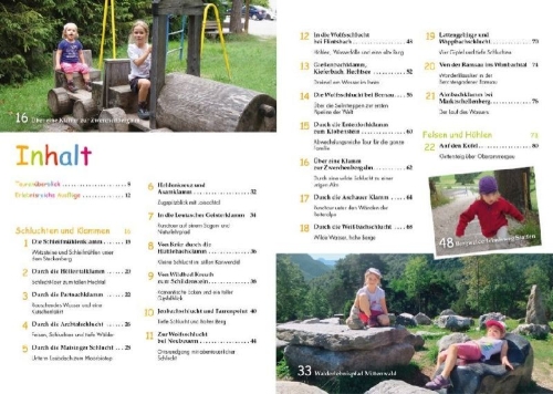Buchcover und Innenansicht für das Buch: Das große Kinder-Wander-Erlebnis-Buch Oberbayern