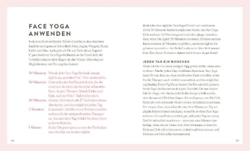 Buchcover und Innenansicht für das Buch: Face Yoga