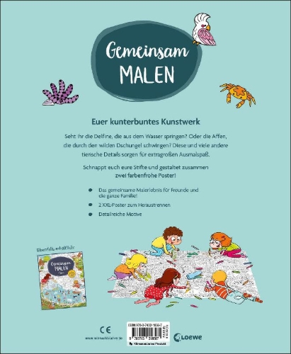 Buchcover und Innenansicht für das Buch: Mes 2 Posters Géants / Super Coloriages Gèants / Super Giant Coloring Books