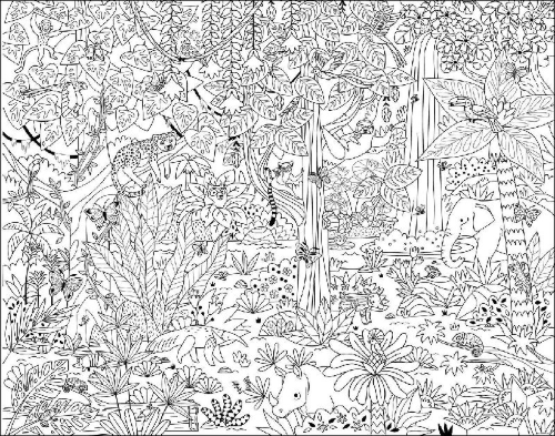 Buchcover und Innenansicht für das Buch: Mes 2 Posters Géants / Super Coloriages Gèants / Super Giant Coloring Books