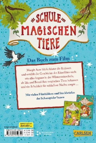 Buchcover und Innenansicht für das Buch: Die Schule der magischen Tiere: Das Buch zum Film
