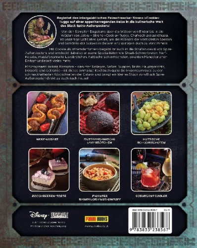 Buchcover und Innenansicht für das Buch: Star Wars: Galaxy's Edge Cookbook: The Official Black Spire Outpost Cookbook