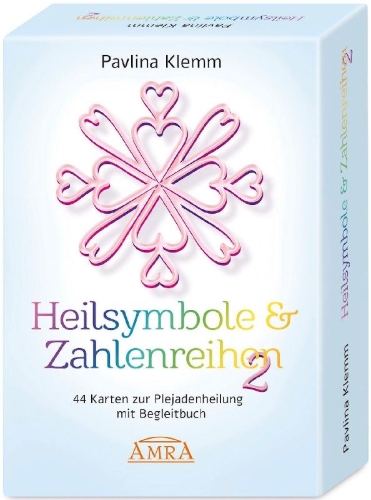 Buchcover und Innenansicht für das Buch: Heilsymbole & Zahlenreihen 2: Weitere 44 Karten zur Plejadenheilung mit Begleitbuch