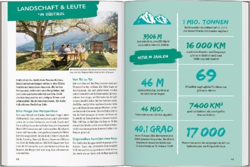 Buchcover und Innenansicht für das Buch: MARCO POLO OUTDOOR GUIDE Reiseführer Südtirol