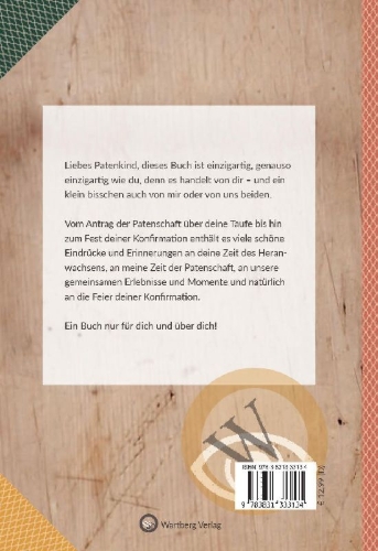 Buchcover und Innenansicht für das Buch: Meinem Patenkind zur Konfirmation
