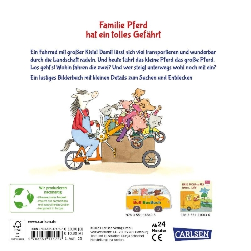 Buchcover und Innenansicht für das Buch: Heute fährt das kleine ... Pferd!