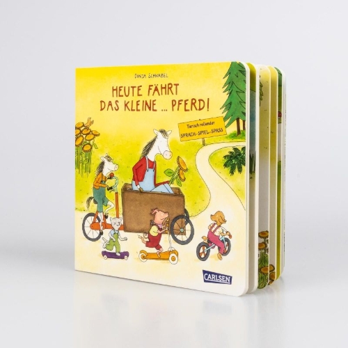 Buchcover und Innenansicht für das Buch: Heute fährt das kleine ... Pferd!