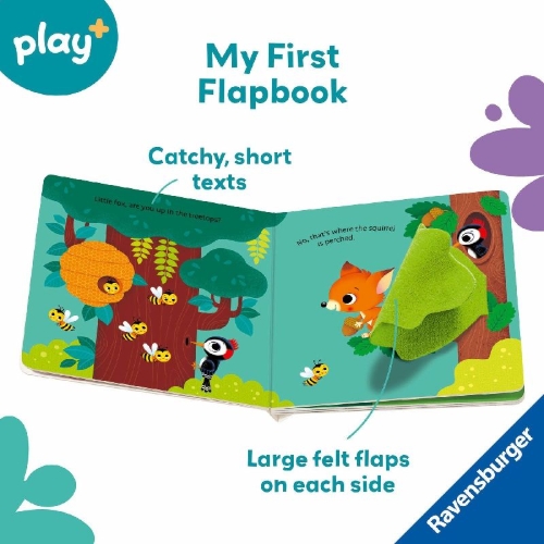 Buchcover und Innenansicht für das Buch: Play+ Are you hiding, little fox?