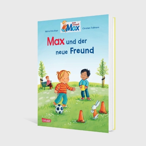 Buchcover und Innenansicht für das Buch: Max-Bilderbücher: Max und der neue Freund