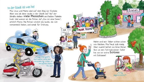 Buchcover und Innenansicht für das Buch: WAS IST WAS Meine Welt Band 15 Tatütata, die Polizei!